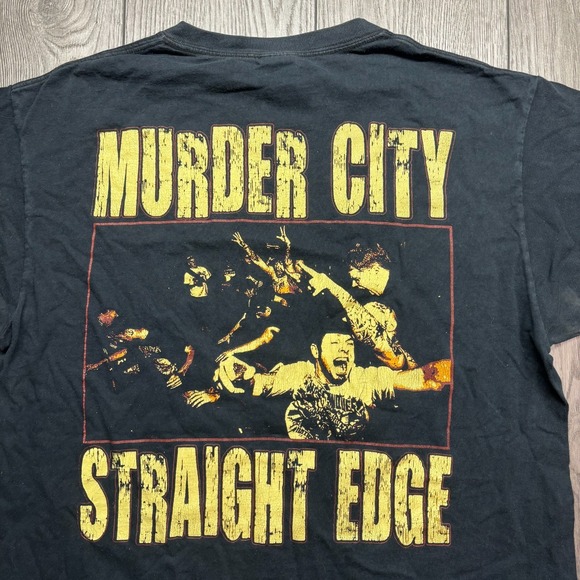 Vintage Tyrant Murder City Straight Edge Shirt Hardcore Punk Large Detroit Rare - Picture 2 of 9